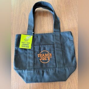 Trader Joe’s Black Canvas Mini Tote Bag